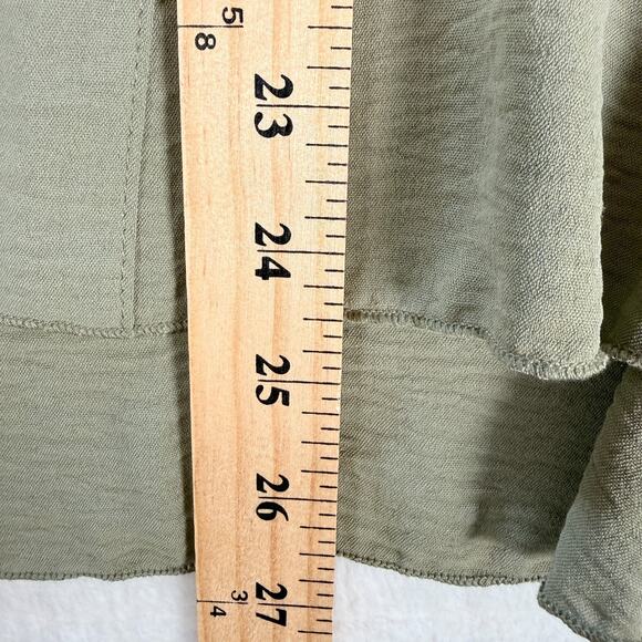 Retrology Women's Midi Skirt Green Olive Boho Chic Flowy Peasant Size Large - Picture 8 of 8